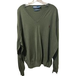 ⭐️ Mrns Polo Ralph Lauren V-Neck Sweater. Size XXL  Preppy  Office. Career Basic